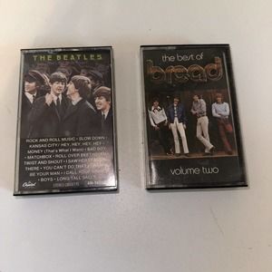 Casette lot Bread (best Of Bread 2) & Beatles (Rock N Roll 1)